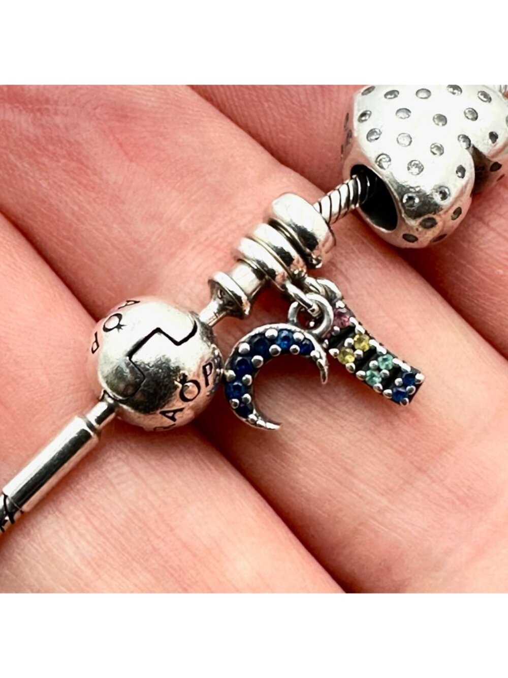 Pandora Sterling Silver Charm Bracelet 7" Loaded with Charms 43 Grams - Picture 6 of 9